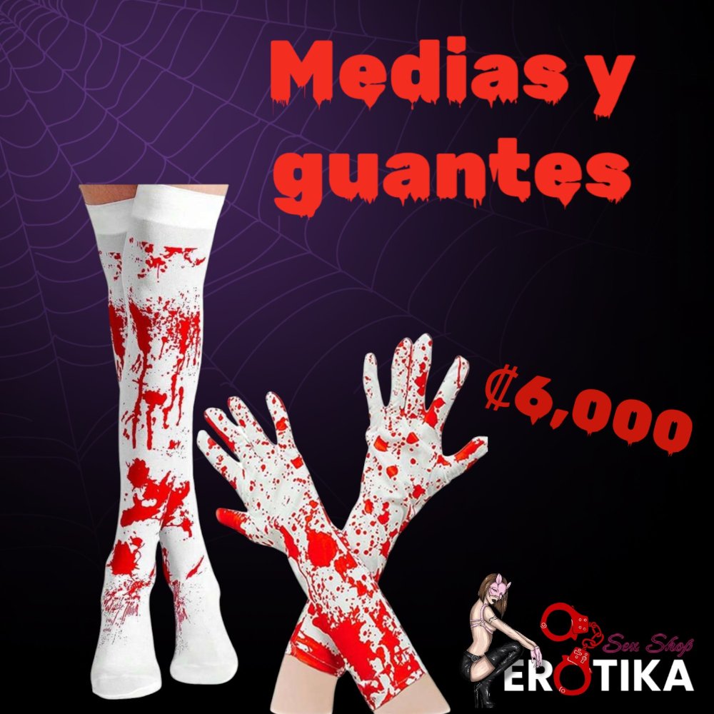 Medias y guantes sangrientos