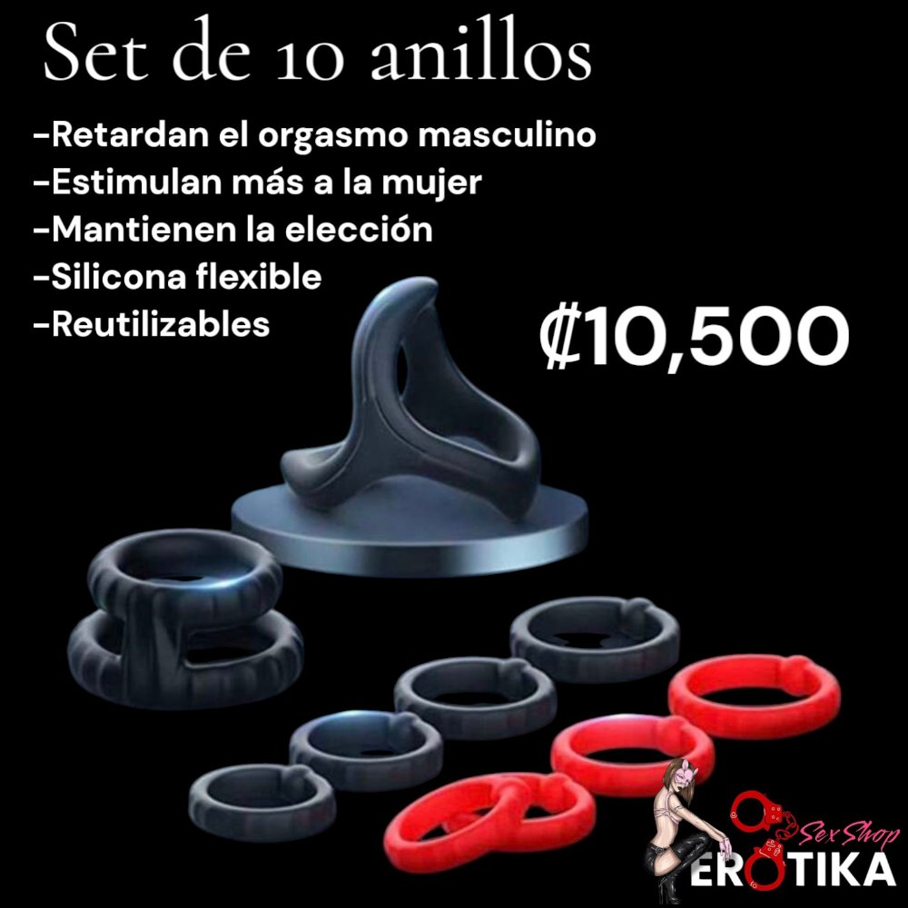 Set de 10 anillos