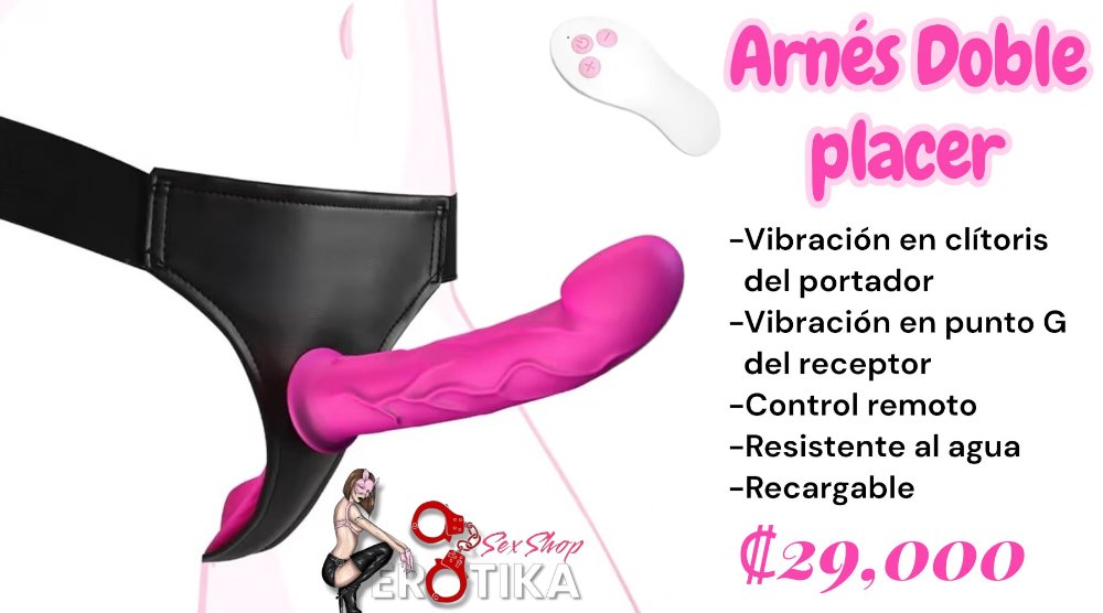 Arnés vibrador doble placer