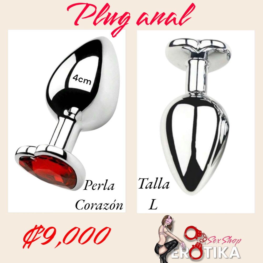 Plug corazón Rojo L