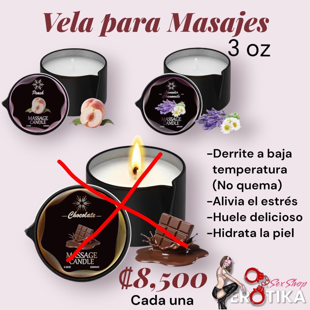 Vela para masajes 3oz