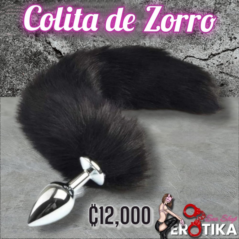 Plug cola de zorro Negra