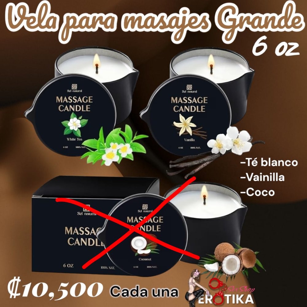 Vela para masajes 6oz