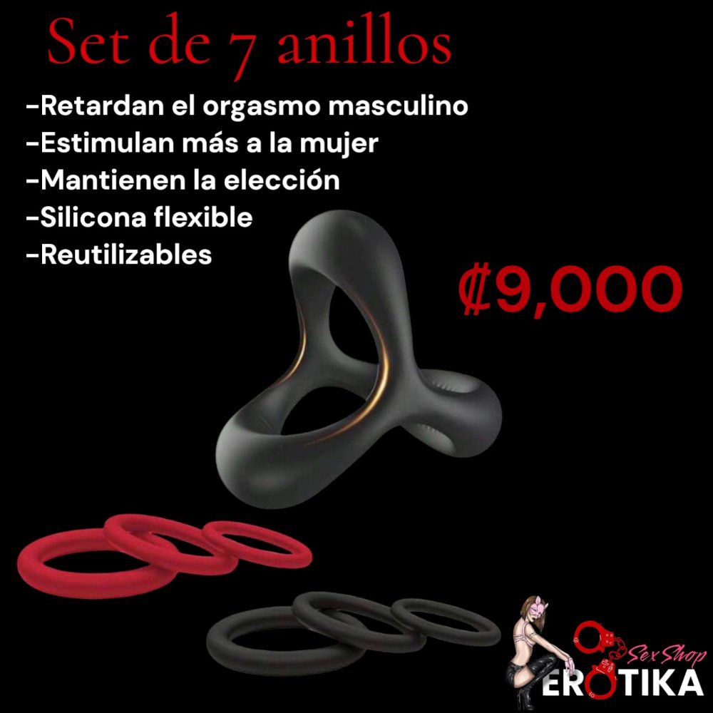 Set de 7 anillos