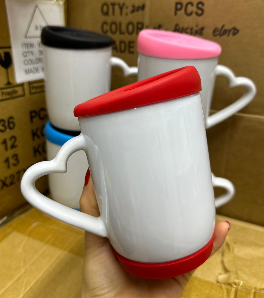 MUGS SILICONADO CORAZÓN 12 oz