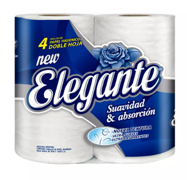 Papel higiénico elegante doble hoja
