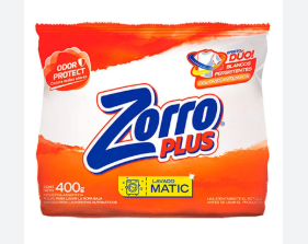 JABON EN POLVO ZORRO MATIC 400G