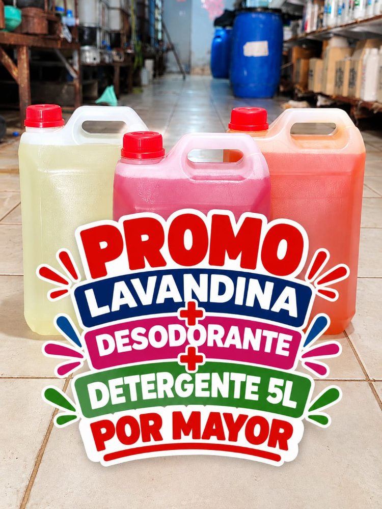 PROMO MAYOR X 5L LAVANDINA + DETERGENTE + DESODORANTE PISO
