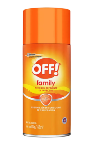 Repelente Off naranja en aerosol