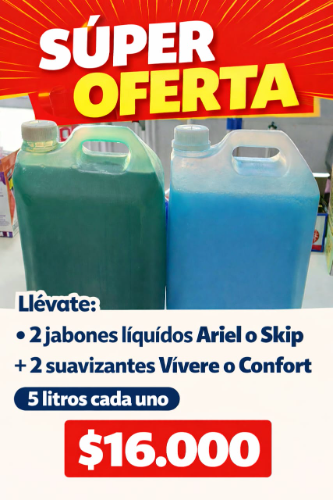 Promo 2 jabon + 2 suavizante