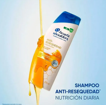 shampoo head and shoulder 180ml(antie resequedad)