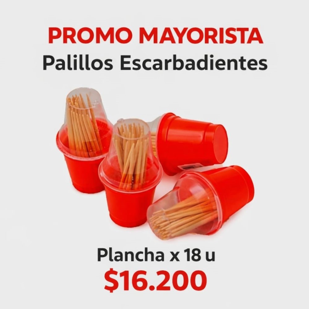 PROMO MAYORISTA PALILLOS ESCARBADIENTES