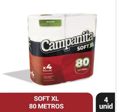 papel higiénico Campanita 4x80m