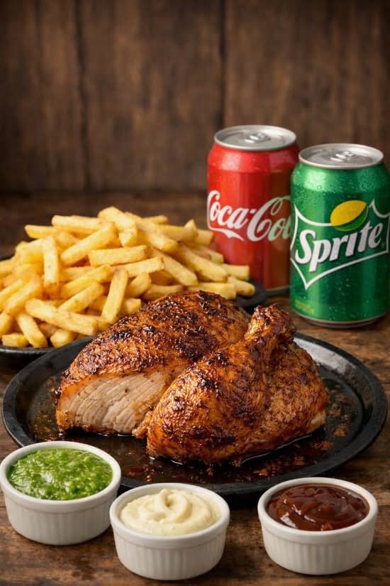 1/4 Pollo + Papas 2000+ Bebida Lata