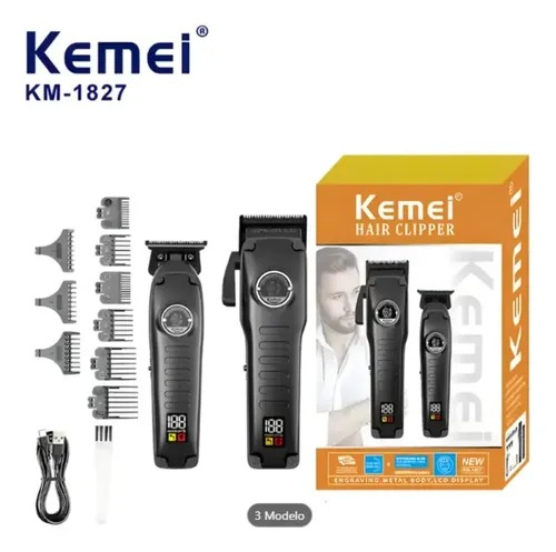 COMBO PATILLERA + MAQUINA PELUQUERA KEMEI KM-1827