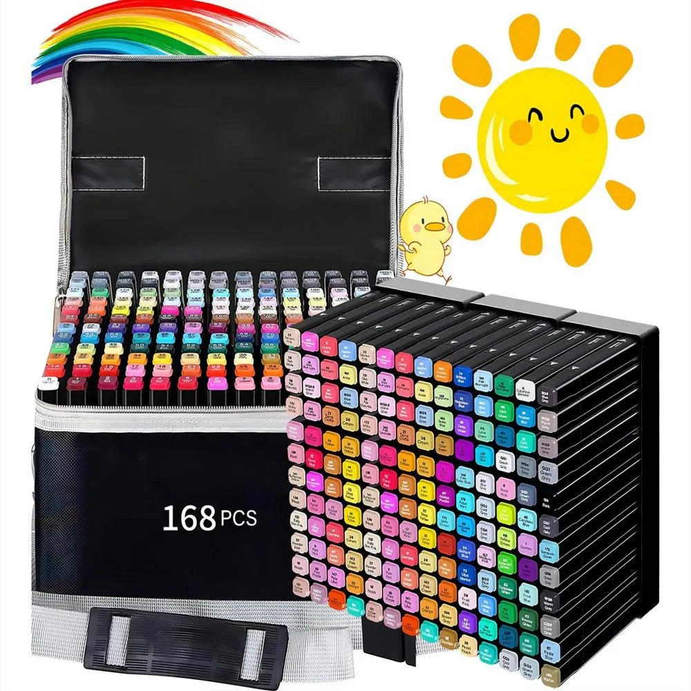 SET DE MARCADORES ESTUCHE 168 PIEZAS