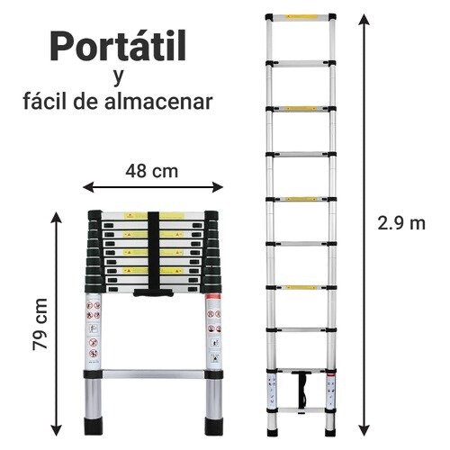 ESCALERA TELESCÓPICA 2.90M