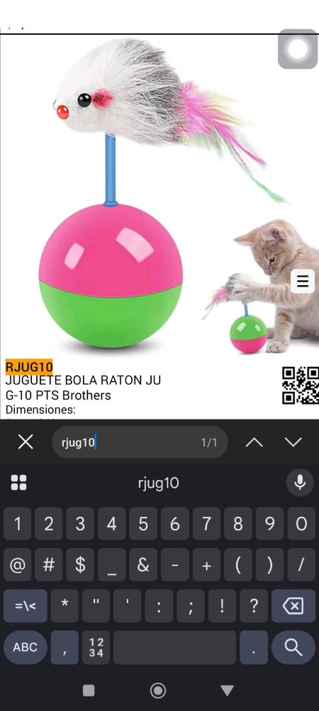 JUGUETE BOLA RATON JUG10 PTS Brothers