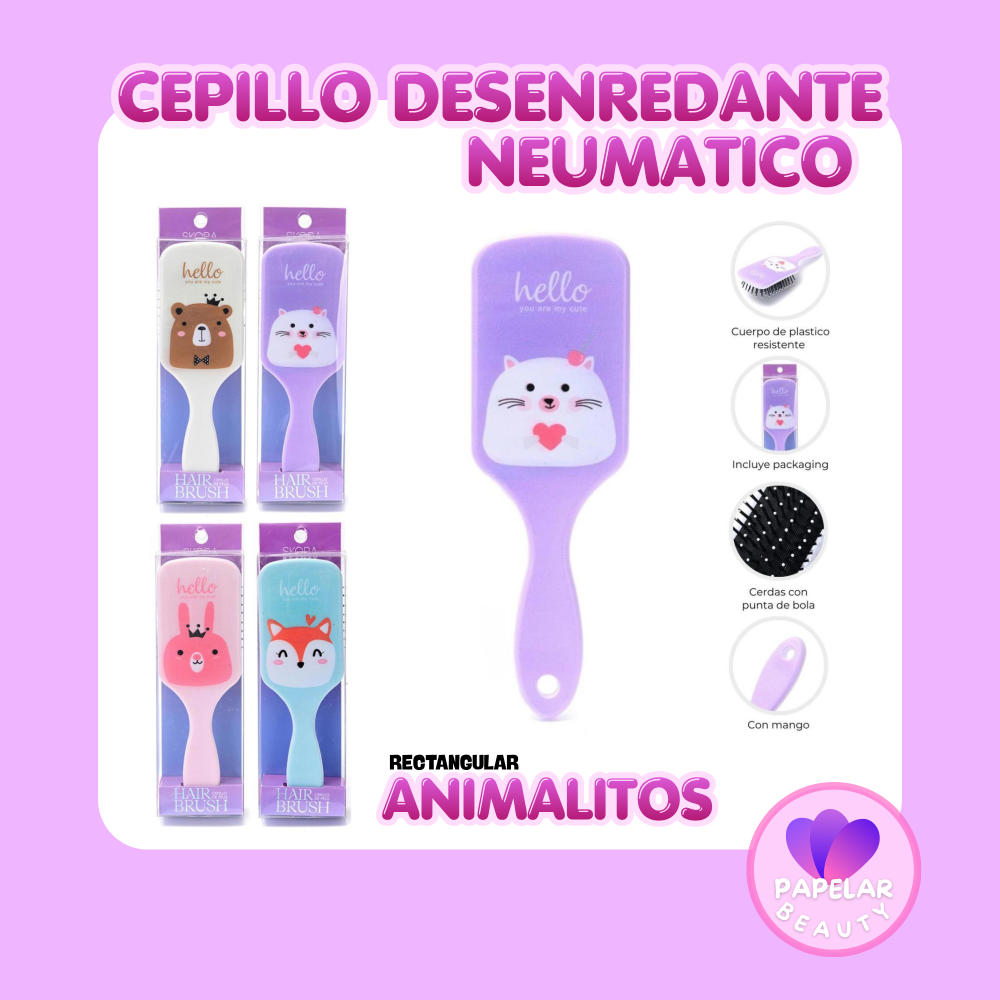 CEPILLO FANTASIA RECTANGULAR ANIMALITOS