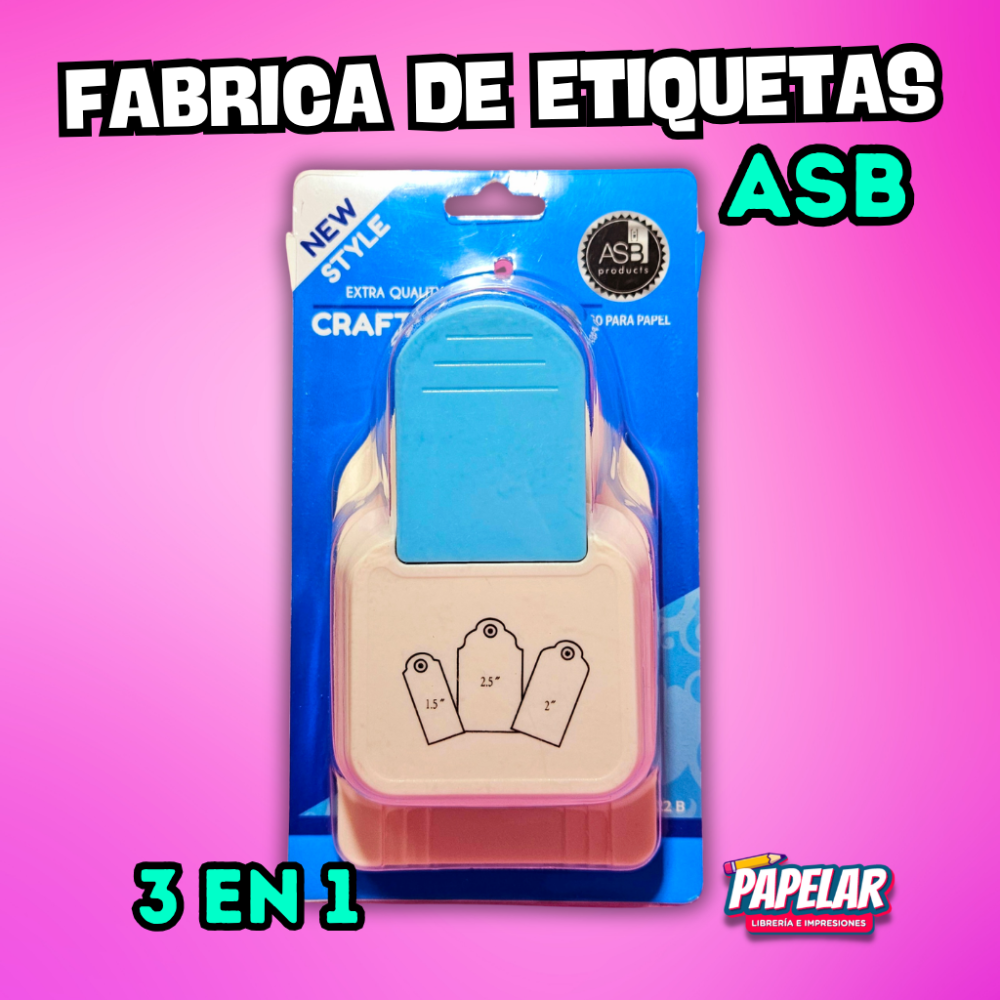 PERFORADORA ASB REGULABLE ETIQUETA 3 TAMAÑOS Mod 1