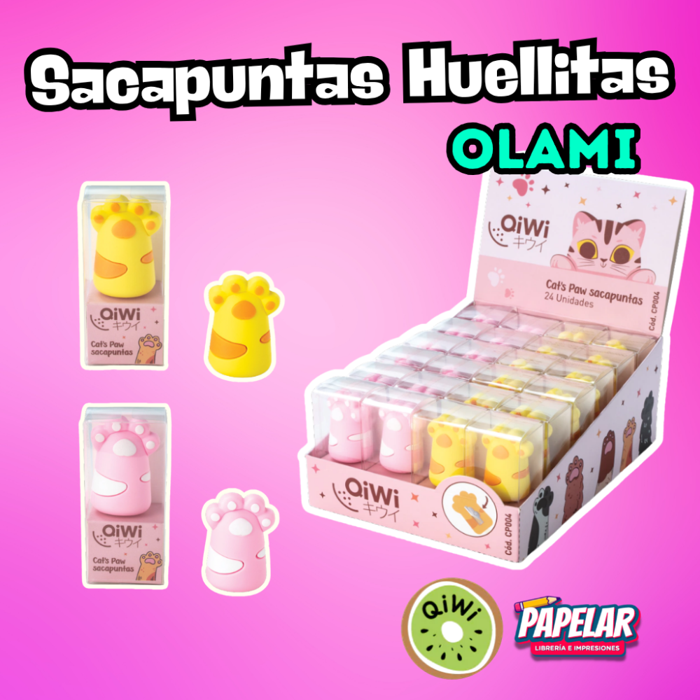 SACAPUNTA QIWI HUELLITAS EN CAJITA