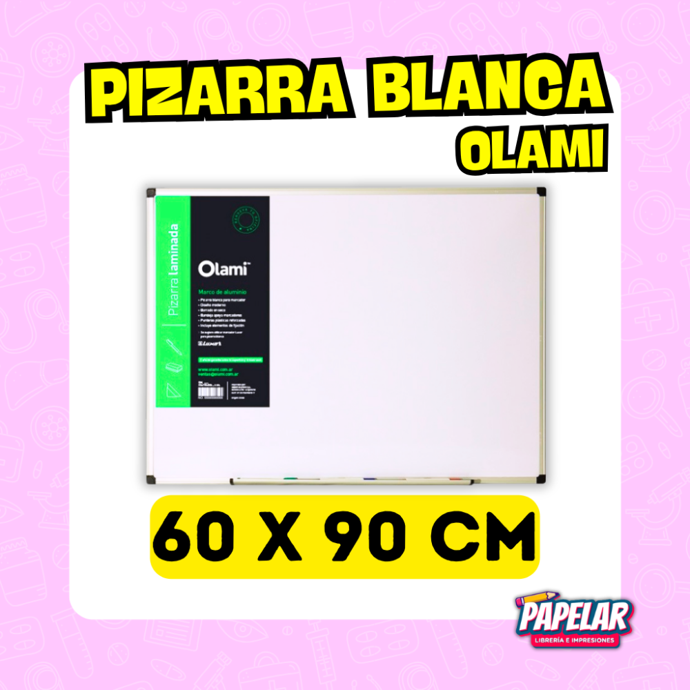 PIZARRA BLANCA 60 X 90 OLAMI