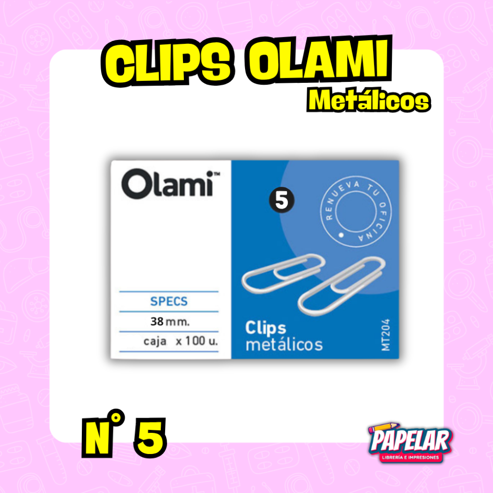 CLIP Nº 5 OLAMI x100 unid.