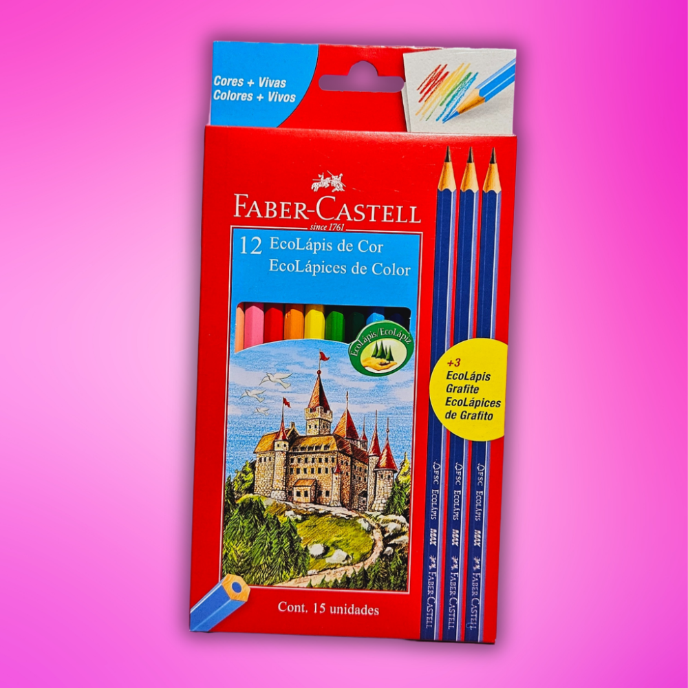 LAPICES FABER CASTELL X12 + 3 LAPIZ NEGRO