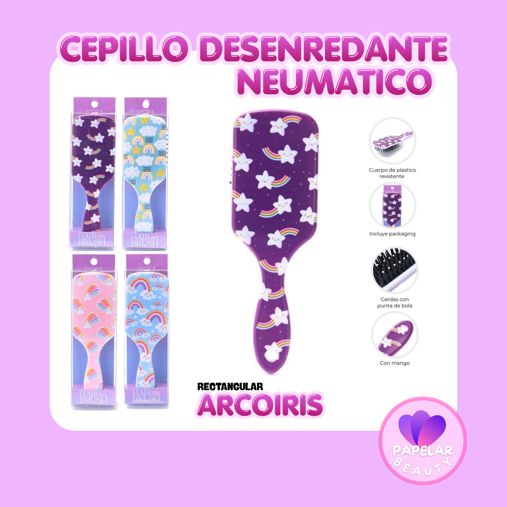 CEPILLO FANTASIA RECTANGULAR ARCOIRIS