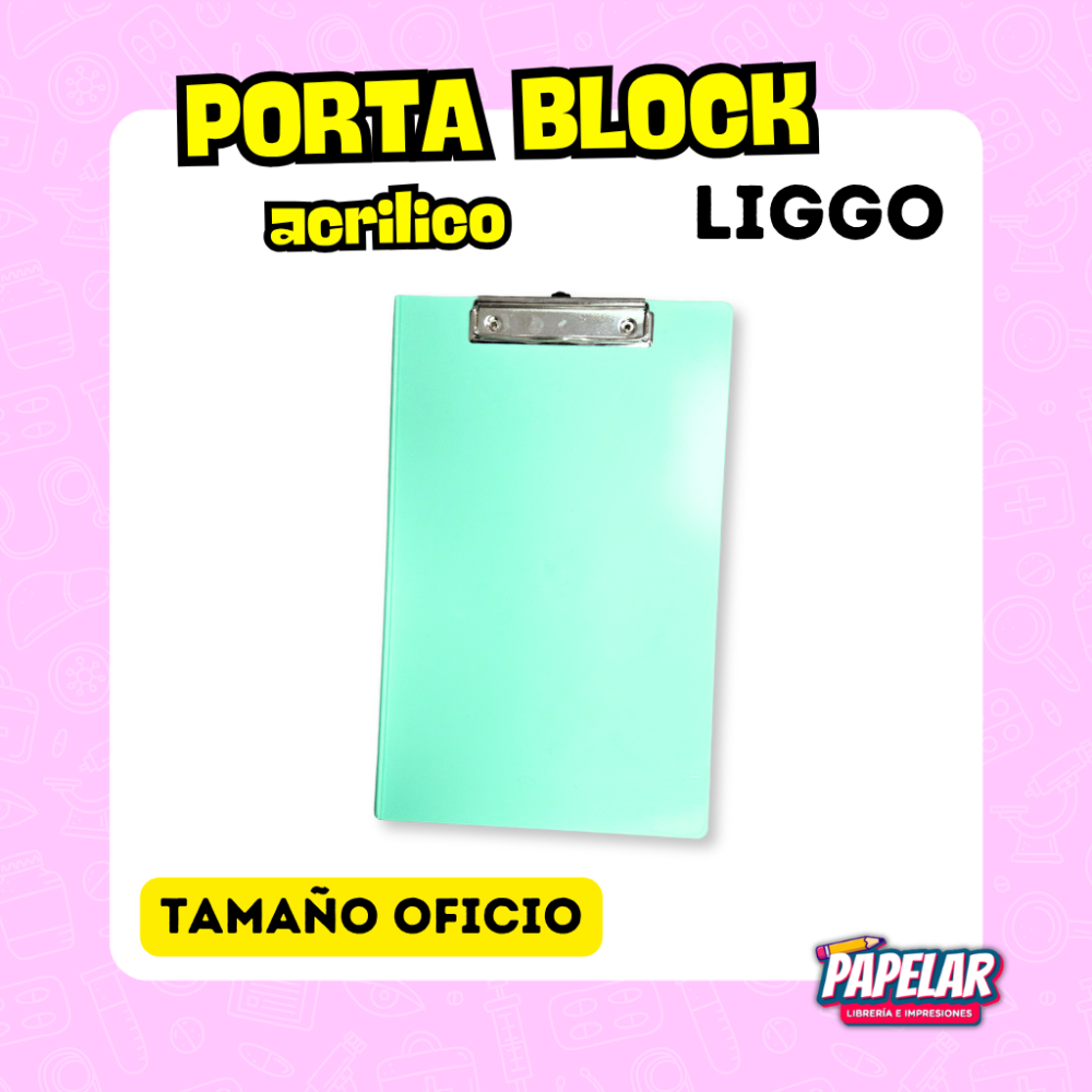 PORTABLOCK PASTEL LIGGO OFICIO