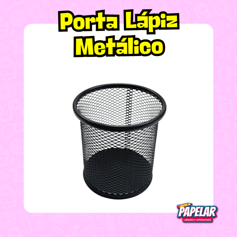 PORTA LAPIZ METAL SKYCOLOR NEGRO