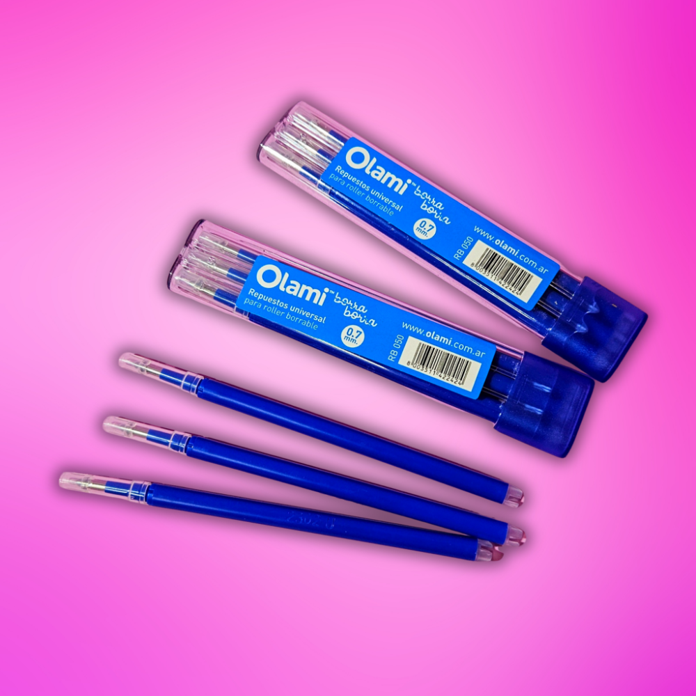 REPUESTO BOLIGRAFO BORRABLE OLAMI X3 AZUL