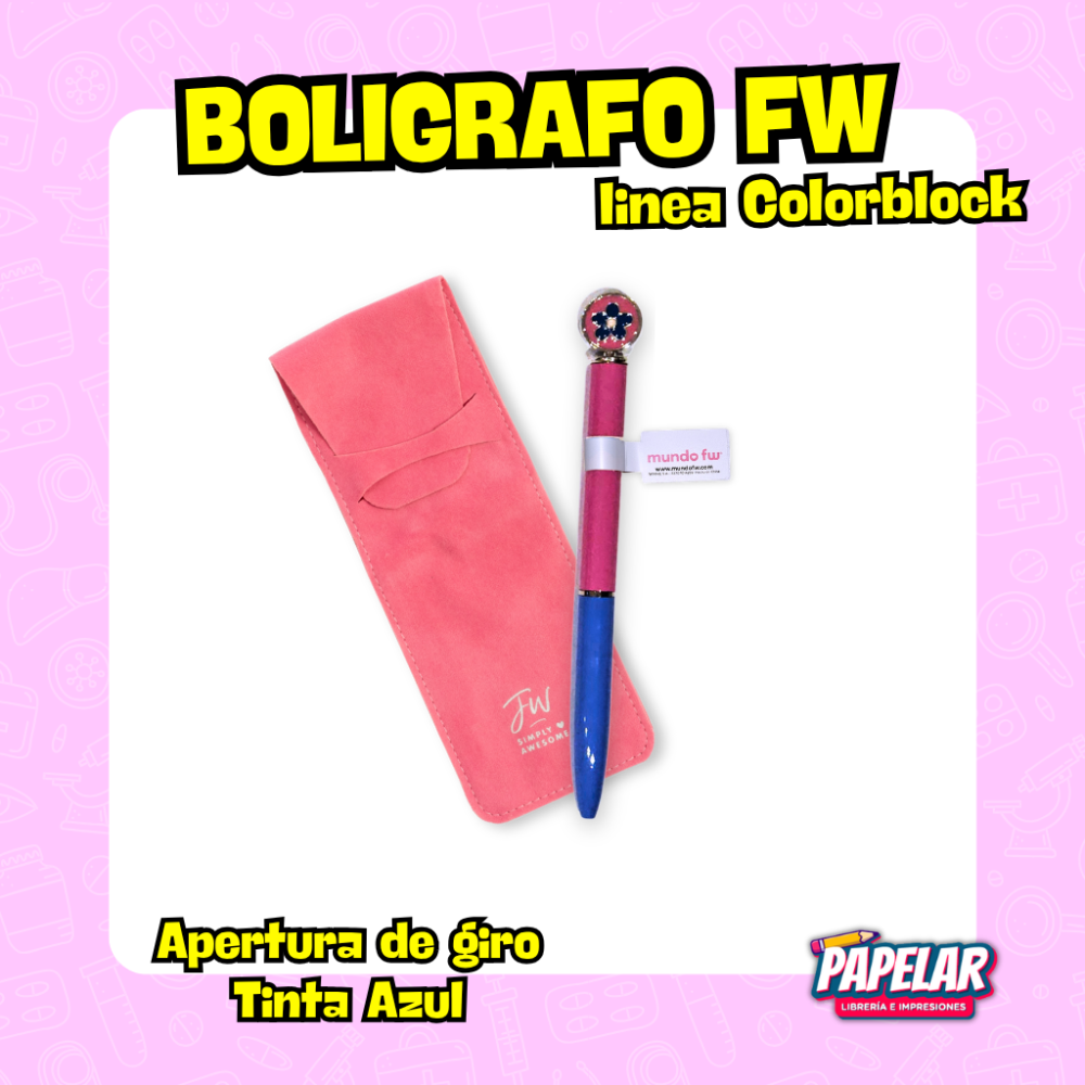 BOLIGRAFO FW COLORBLOCK RETRACTIL EN DISPLAY