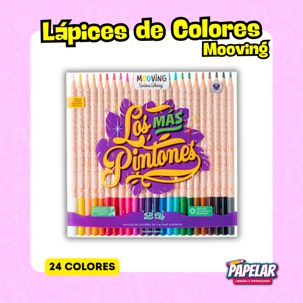 LAPICES MOOVING X 24 COLORES