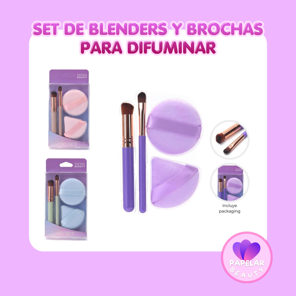SET DE BLENDERS Y BROCHA PARA DIFUMINAR
