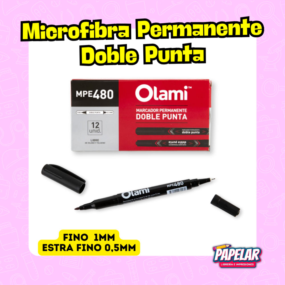 MICROFIBRA PERMANENTE DOBLE PUNTA OLAMI