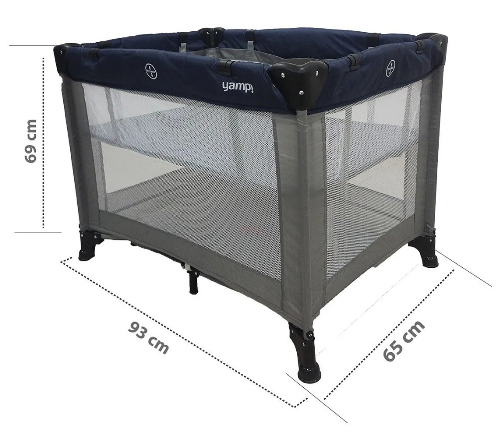 Cuna Corral Plegable con Bolsa de Viaje Tao Azul