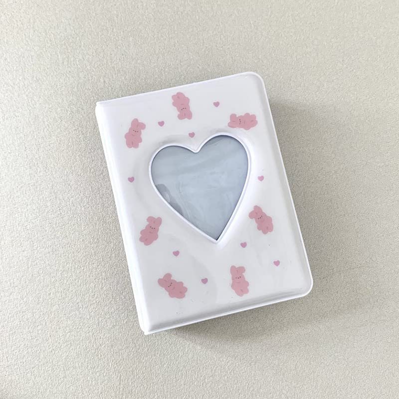 BINDER PEQUEÑO CORAZON PASTEL CONEJO BLANCO
