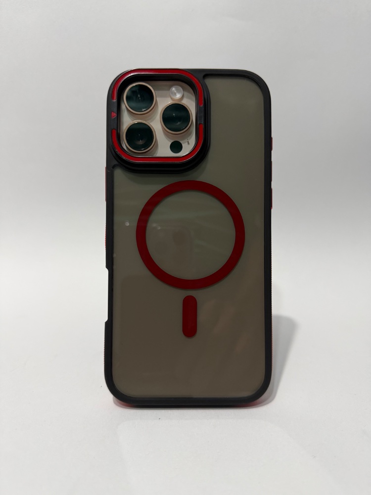 MagSafe Humo negro/rojo 16 Pro Max