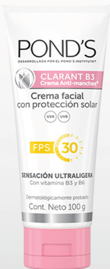 CR Pond´S Tubo Claran con Filtro Solar 1X12