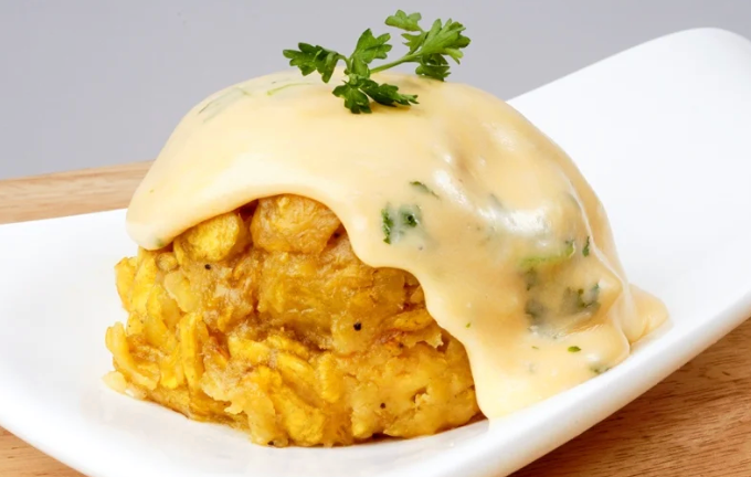 Mofongo de jamón y queso