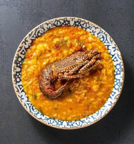 Asopado de langosta y camarones