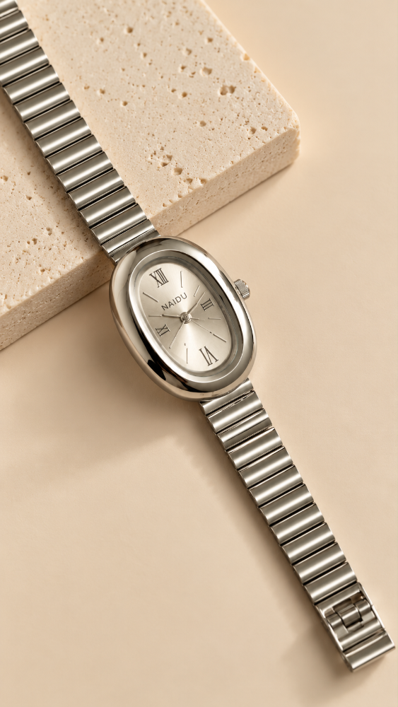 Reloj Naidu Plateado