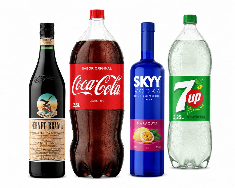 COMBO 2 (Fernet+Coca+Skyy+7UP)