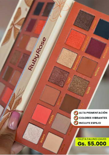 Paleta de sombras falling leaves ruby rose