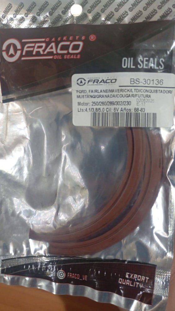 BS-30136 FRACO CUELLOS CIGUEÑAL FORD 230 250 260 289 302 68/83
