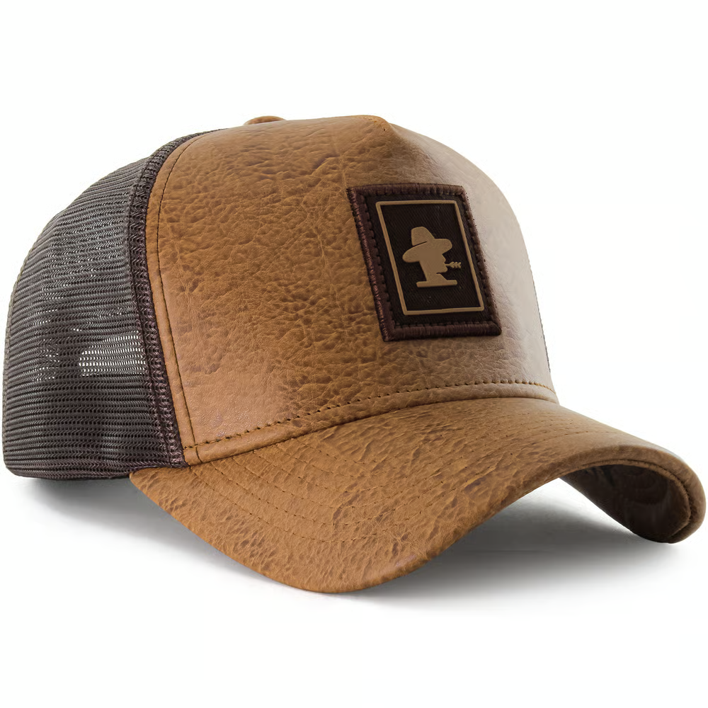 Boné Sacudido's Trucker - Logo Tradicional - Marrom