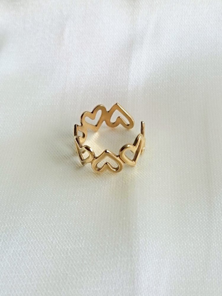ANILLO CORONA DE CORAZONES