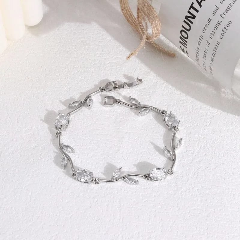 PULSERA TULIPAN SILVER CRISTAL