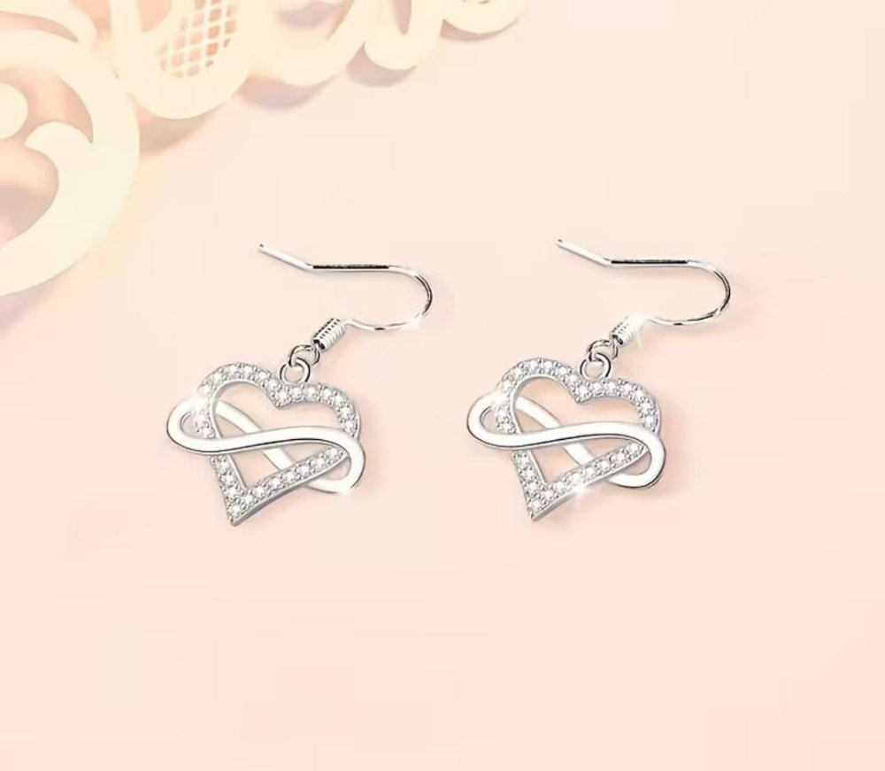 ARETES PASADOR CORAZON INFINITO SILVER